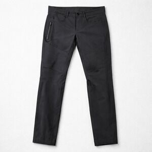 Lululemon Lab Moto Pants Black size 26Quilted Knee  Trousers Womens Slim Fit 278
